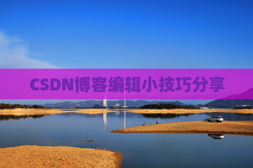 CSDN博客编辑小技巧分享